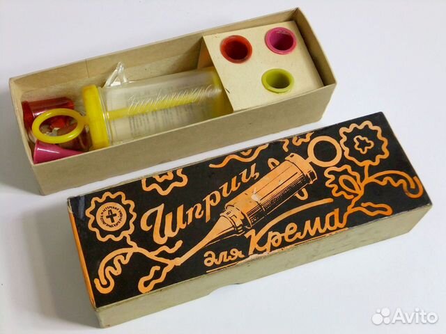 Шприц кондитерский СССР насадки для крема винтаж