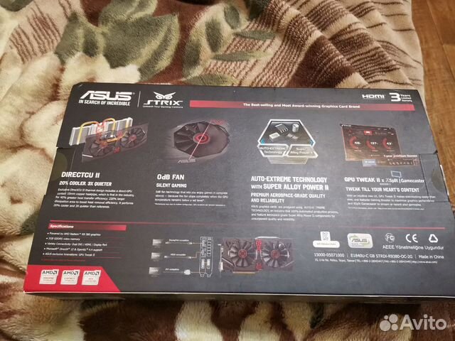 Видеокарта asus R9 380 2 GB