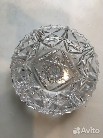 Изысканная Хрустальная пепельница,Богемия,60-е г