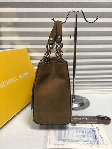 Сумка Michael Kors Cynthia Замшевая Черная Майкл