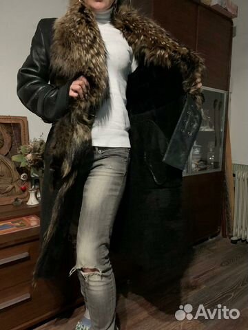 Дублёнка из натуральной кожи овчина с шикарным ено Дублёнка из натуральной кожи овчина с шикарным ено