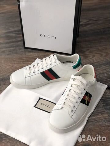 Кеды Gucci натуральная кожа белые Кеды Gucci натуральная кожа белые