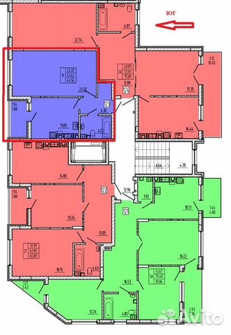 1-к квартира, 44.6 м², 8/10 эт.