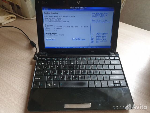 Asus Eee PC 1001 на части