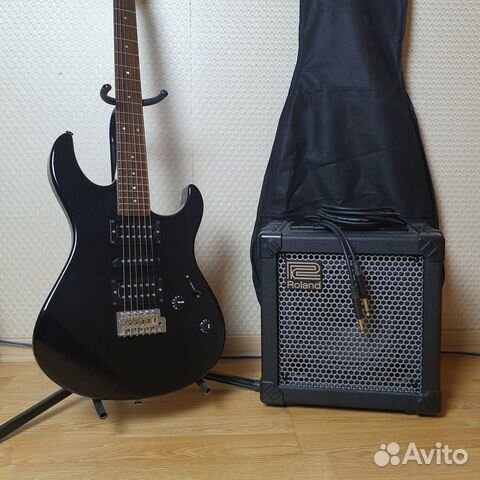 Электрогитара Yamaha+Комбик Roland+Чехол+Кабель
