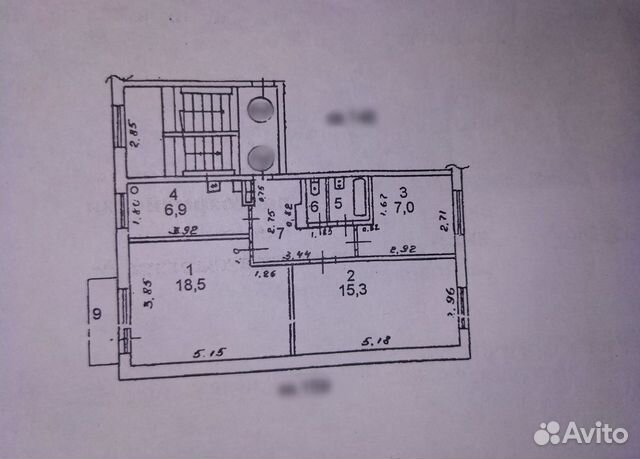 3-к квартира, 57.5 м², 5/5 эт.
