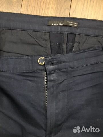 Мужские брюки синие Zara Basic Мужские брюки синие Zara Basic
