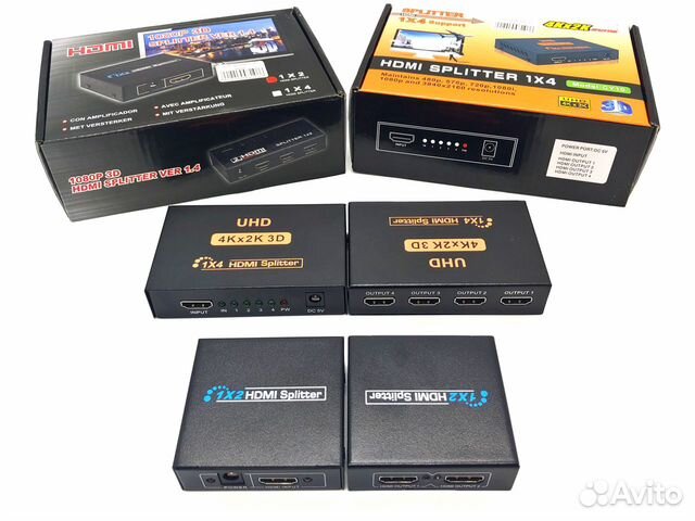 Разветвители Hdmi на 2 и 4 выхода Активные