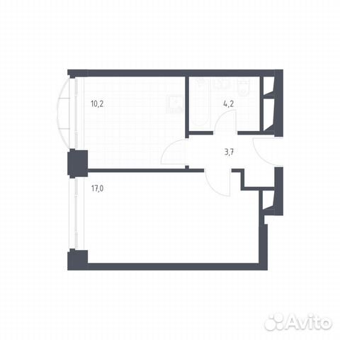 1-к квартира, 35.1 м², 4/24 эт. 1-к квартира, 35.1 м², 4/24 эт.
