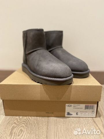 Новые угги UGG Classic Mini II Grey р.6 (37)