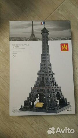 Конструктор wange No.5217 Эйфелева башня 978 детал