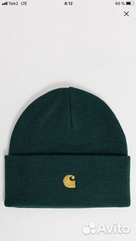 Зелёная шапка-бини Carhartt WIP chase