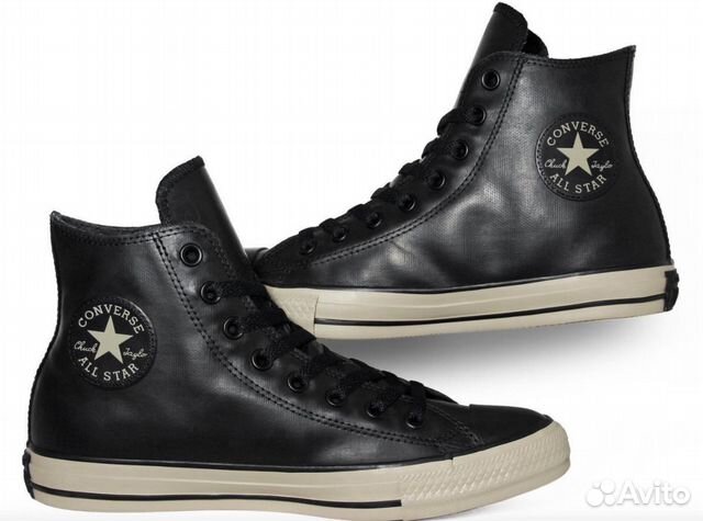 Чёрные кожаные кеды новые converse Чёрные кожаные кеды новые converse