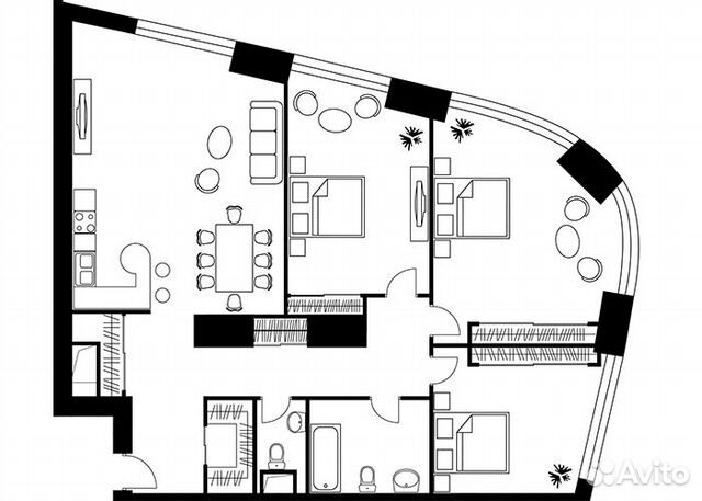 3-к квартира, 138.1 м², 49/56 эт. 3-к квартира, 138.1 м², 49/56 эт.