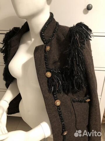 Шерстяной пиджак в стиле Chanel xs-s