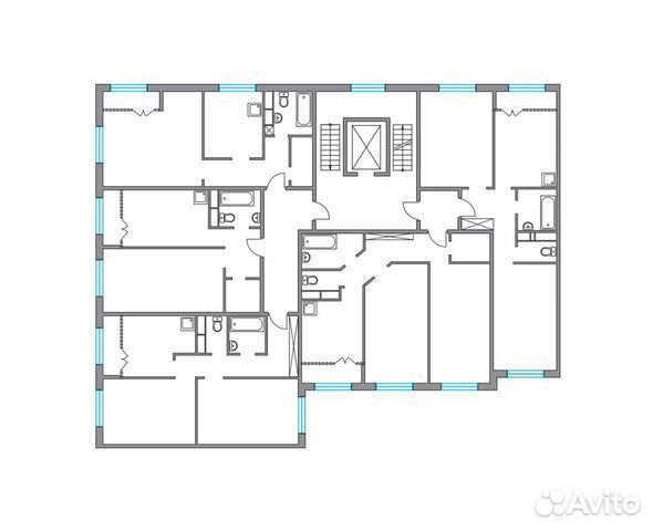 2-к квартира, 54.7 м², 2/9 эт. 2-к квартира, 54.7 м², 2/9 эт.