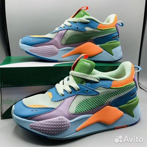 Кроссовки Puma RS-X Core оранжевые зеленые синие Кроссовки Puma RS-X Core оранжевые зеленые синие