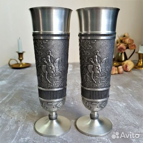 2 Бокала (кубка) для вина (пива). Охота. 350 мл