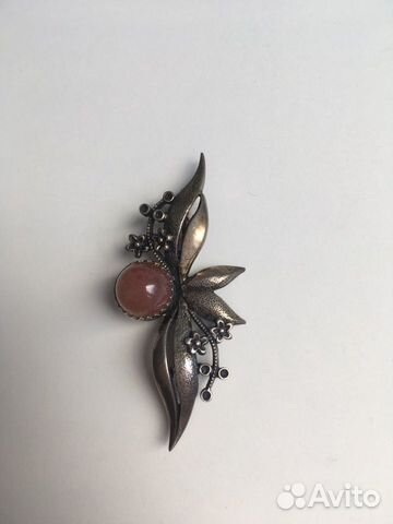 Брошь винтаж антиквар серебро проба 925