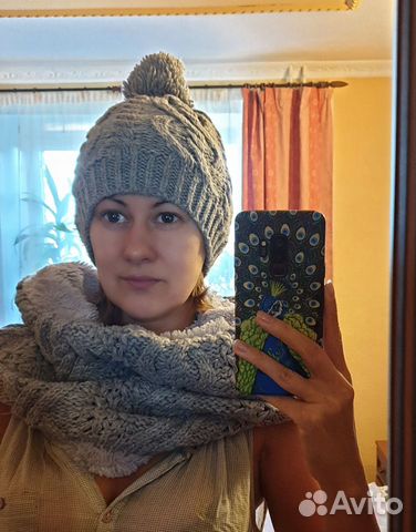 Женская шапка+ снуд House