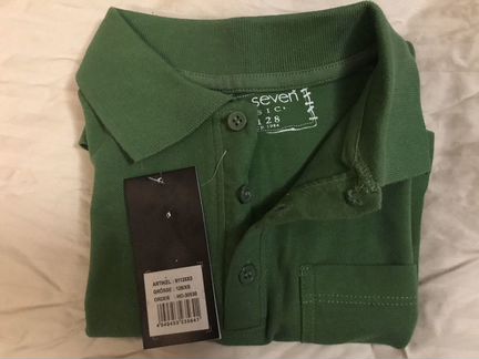 Футболка-поло для мальчика новая р-р 128