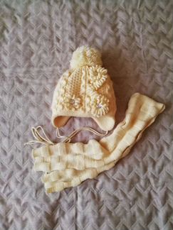 Зимний комплект шапка, шарф