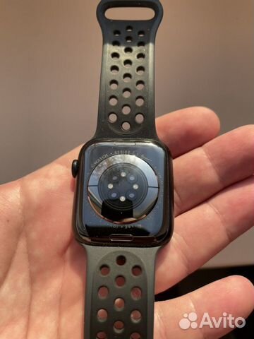 Часы apple watch 7 45 mm Nike Черные