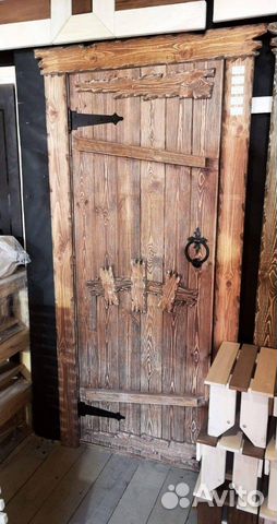 Дверь для бани входная банная «Под старину»