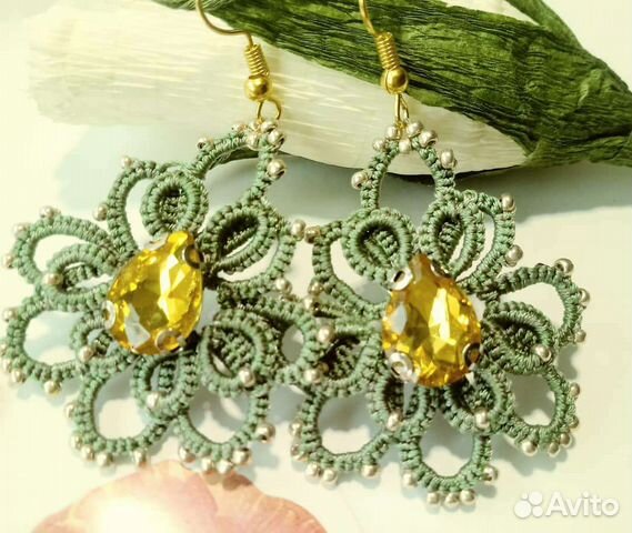 Серьги, ручная работа