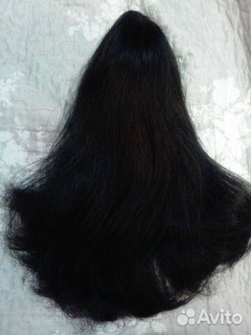 Хвост на заколке цвет чёрный