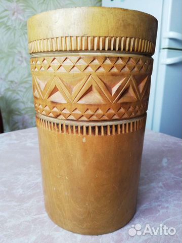 Деревянная ваза СССР 20см