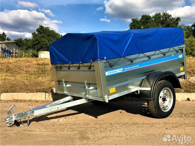 Прицеп Кремень 2 метра цинк стандарт высокий борт