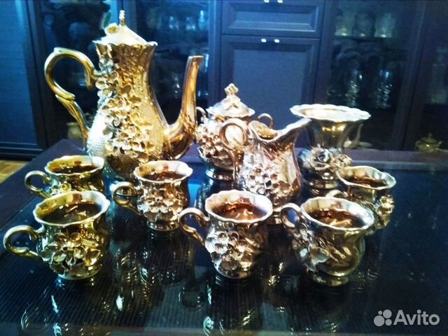 Сервиз кофейный золотой