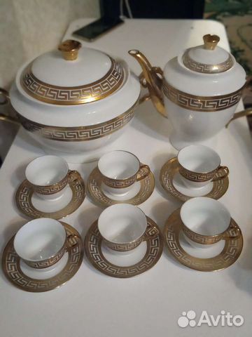 Сервиз кофейный супница и чайник