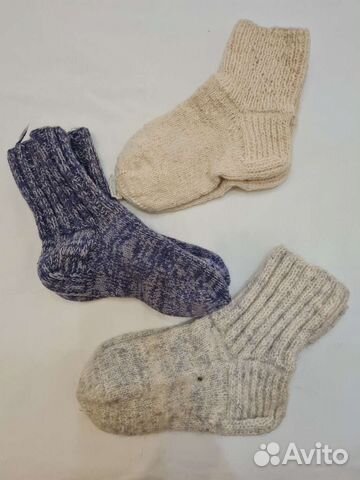 Носки шерстяные ручной вязки