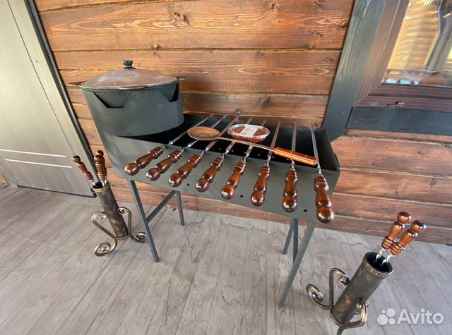 Казан + мангал + шампура + шумовка