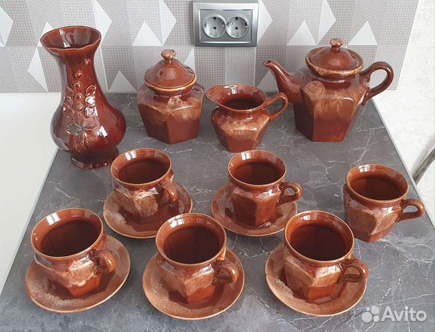 Сервиз чайный + Ваза. Керамика