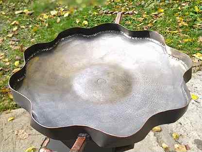 Сковорода мангал из диска ромашка