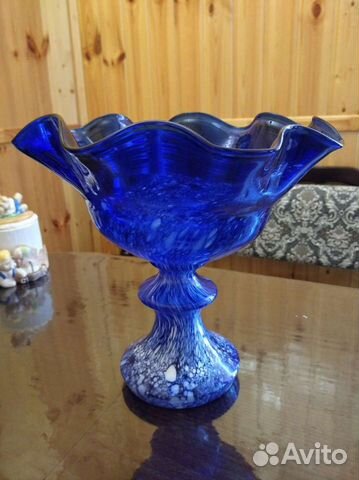 Ваза на ножке фруктовница красный май СССР 2 штуки