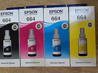 Оригинальный набор чернил Epson T6641-6644 (T6646)