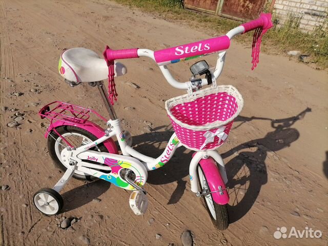 Велосипед детский для девочки розовый на 2-3-4 год
