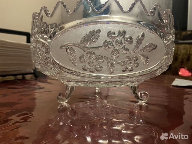 Ваза для фруктов хрусталь