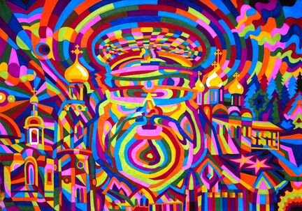 Картина «Лад» 86х61 см (фломастеры)