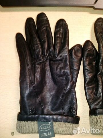 Перчатки женские, размер 6.5, цвет черный