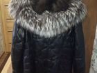 Зимняя кожанная куртка с песцовым воротником- капю объявление продам