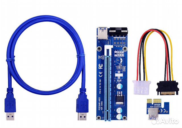 Райзер VER006S PCI-E molex 100см