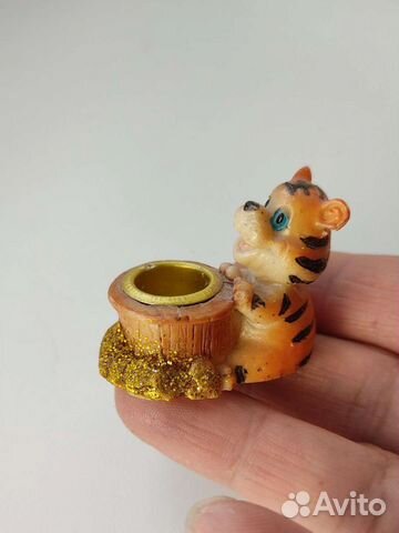 Миниатюрный подсвечник тигр
