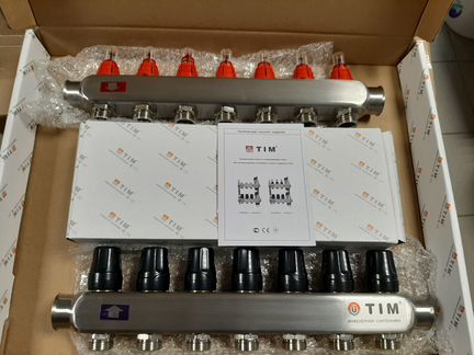 Коллектор на 7 контуров для теплого пола