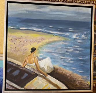 Картина маслом «Ожидание. Перед грозой»