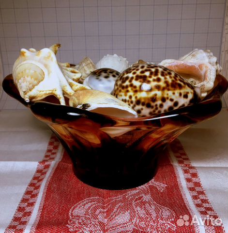 Ваза с морскими ракушками (Чехия)